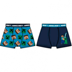 Minecraft boxershorts - 2 styk - Blå