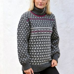Mønsterstrikket sweater