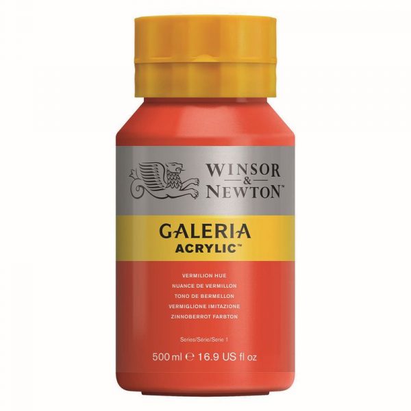 Winsor & Newton Galeria Vermilion hue Akrylfarve 500 ml