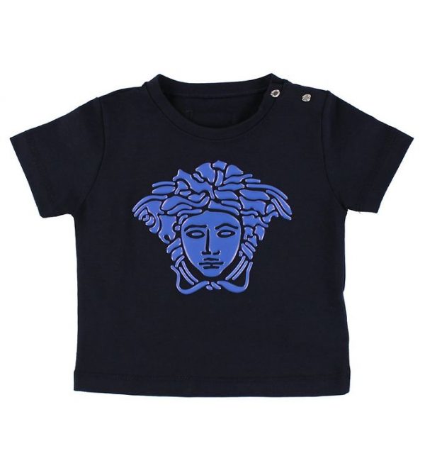 Young Versace T-shirt - Navy m. Blå Medusa