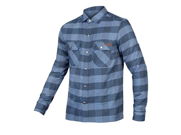 Endura Hummvee - Flannel Shirt - Skjorte - Blå - Str. S