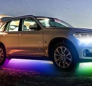 UDSALG - Ambient MAGIC multicolor LED lys til montering under bilen 90x120 cm - Dinled