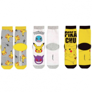 Pokemon Pikachu strømper - 3 pak