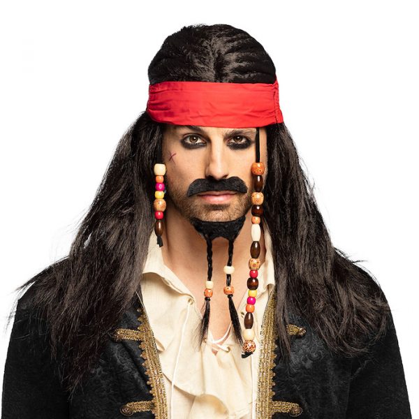 Pirat Paryk sort hår
