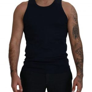 Dolce & Gabbana Blå Bomuld Undertøj T-shirt