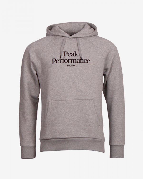 Peak Performance Original logo hættetrøje - Grå - Str. S - Modish.dk