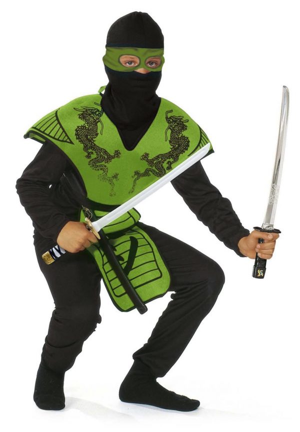 Udklædning, Ninja Kostume Grøn - Legekammeraten.dk