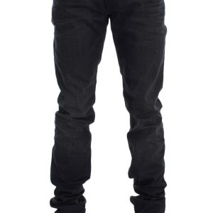 Acht Grå Bomuld Regular Straight Bukser & Jeans