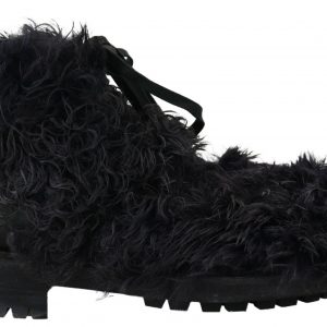 Dolce & Gabbana Sort Læder Støvler