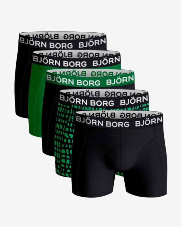 Björn Borg Boxershorts shorts 5-pak - Sort / Mønster - Str. M - Modish.dk