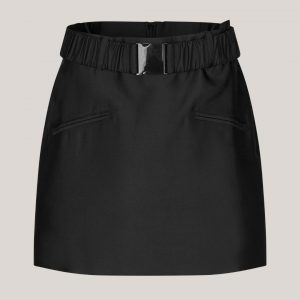 Elegance New Skirt, sort mini skirt med bælte