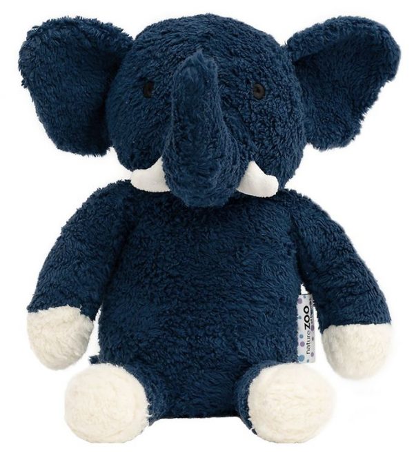NatureZoo Bamse - 18 cm - Teddyfleece - Elefant - Mørkeblå