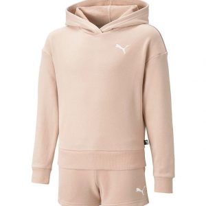 Puma Sweatsæt - Sweatshorts/Hættetrøje - Loungewear - Rose Dust