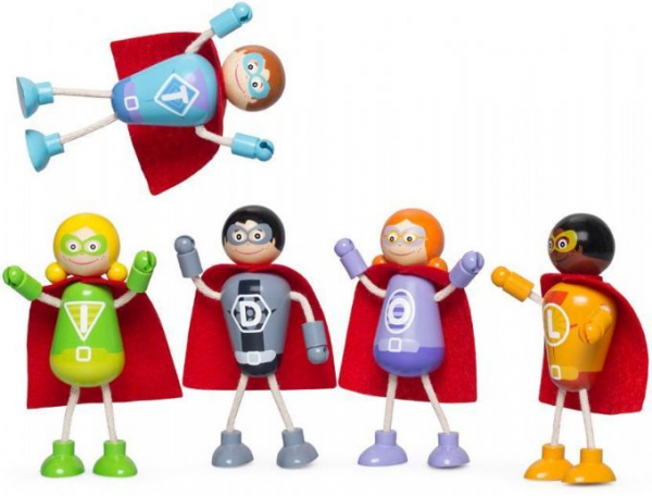 Super helte sæt med 5 dukker