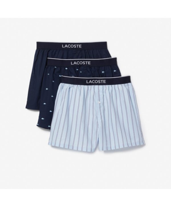 LACOSTE 3-pak bomuld underbukser/boxershorts i forskellige farver til herre