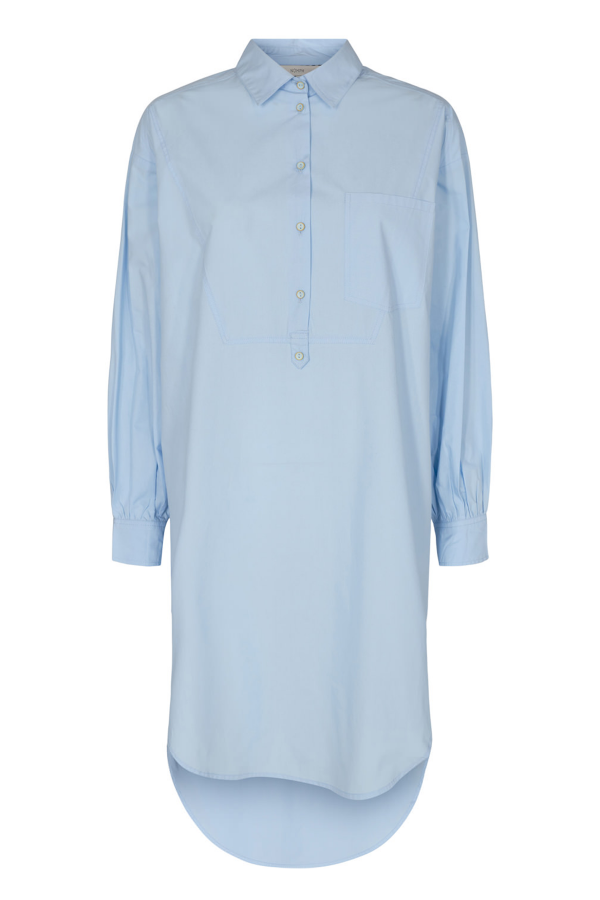 Nümph Nubarbara Lang Skjorte, Farve: Blå, Størrelse: 36, Dame