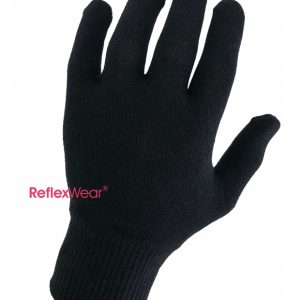 ReflexWearÂ® Tynde Handsker med fingre i sort. Unisex