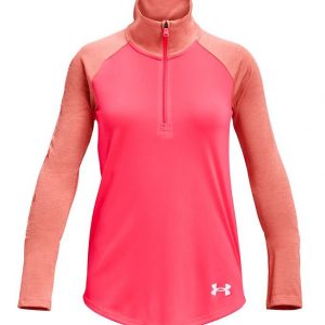 Under Armour Bluse - Tech Graphic 1/2 Zip - Pink Shock