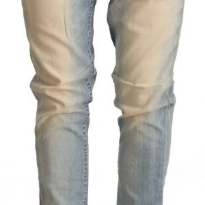 Acht Blå Bomuld Denim Bukser & Jeans