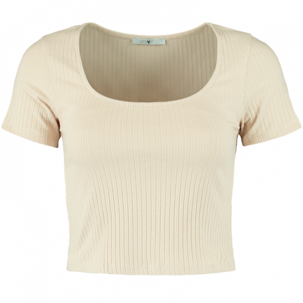 Hailys Dame T-shirt - Beige Marl - L