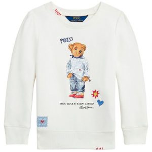 Polo Ralph Lauren Sweatshirt - Classics - Hvid m. Bamse