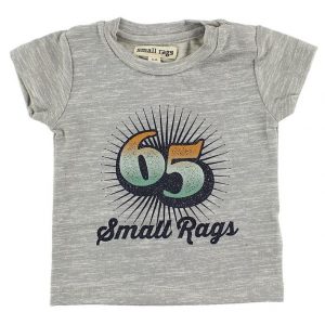 Small Rags T-Shirt - Gråmeleret m. Print