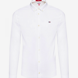 Tommy Hilfiger Oxford slim stræk skjorte - Hvid - Str. 3XL - Modish.dk