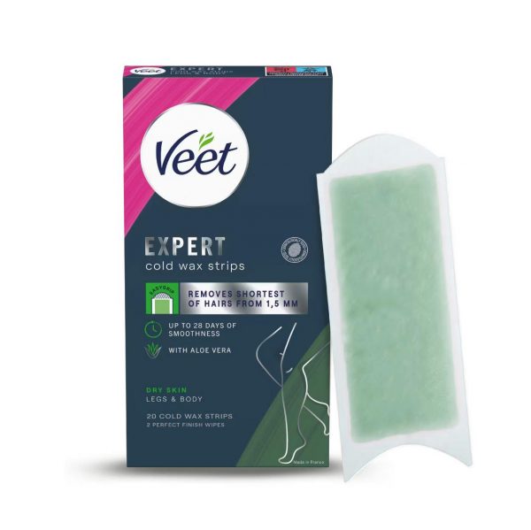 Veet Expert Cold Wax Strips Body & Legs Dry Skin 20 stk