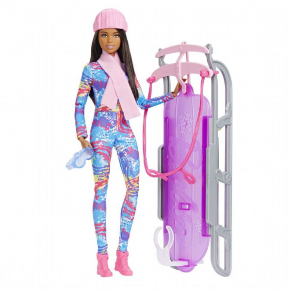 Barbie Vintersport Dukke med Slæde