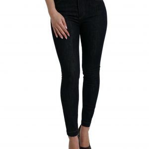 Dolce & Gabbana Blå Bomuld Denim Skinny Bukser & Jeans