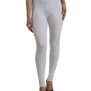 Dolce & Gabbana Hvid Nylon Slim Leggings Bukser & Jeans