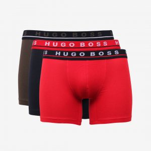 Hugo Boss Lange boxershorts 3-pak - Rød mix - Str. M - Modish.dk