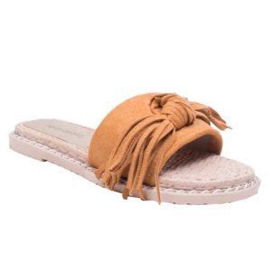 Ideal Shoes Dame Sandaler - Camel - 36