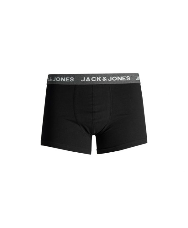 Jack & Jones 5pak underbukser/boksershorts i sort med grå lining til herre