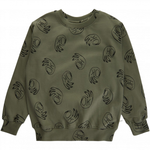 Soft Gallery Drenge Sweatshirt i økologisk bomuld - Deep Lichen Green - 3Y