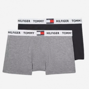 Tommy Hilfiger 2-pak Boksershorts Grey/Black - underbuks - Legekammeraten.dk