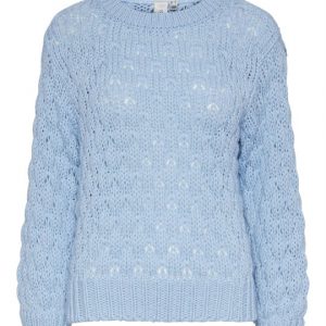 Y.A.S - Bubba Ls Knit Pullover - Lyseblå