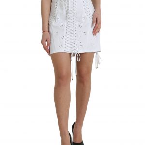 Dolce & Gabbana Embroidered High Waist Mini Skirt