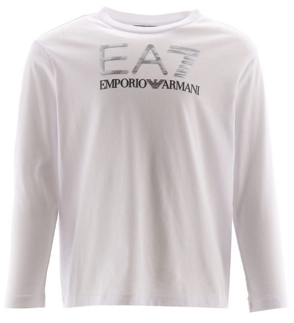 EA7 Bluse - Hvid m. Sølv