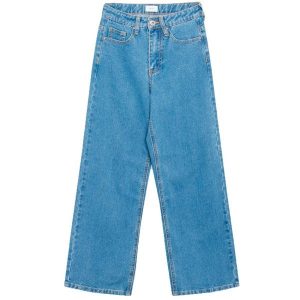 GRUNT Authentic Blue Wide Leg Jeans - Str. 28/15 år
