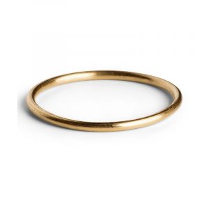 Jane Kønig - Simple ring i forgyldt sølv - Str 49**