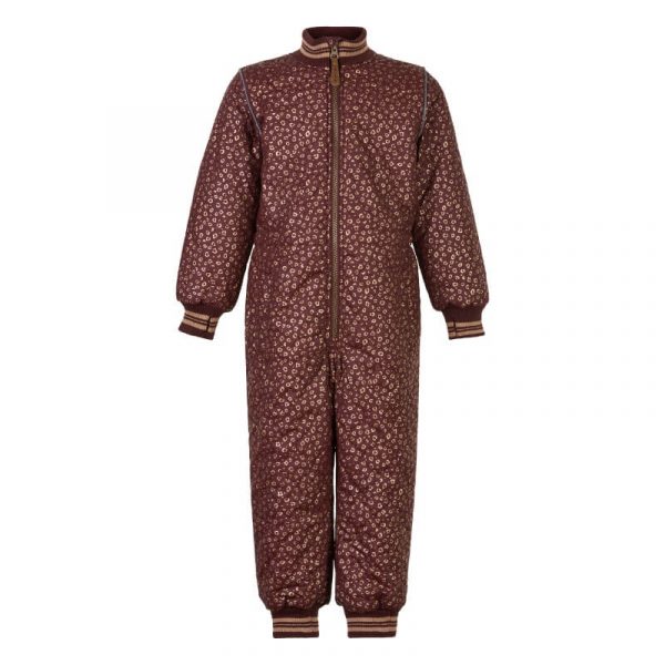 Mikk-Line - Termodragt Duvet Suit Glitter m. Fleece - Decadent Chocolate - 110