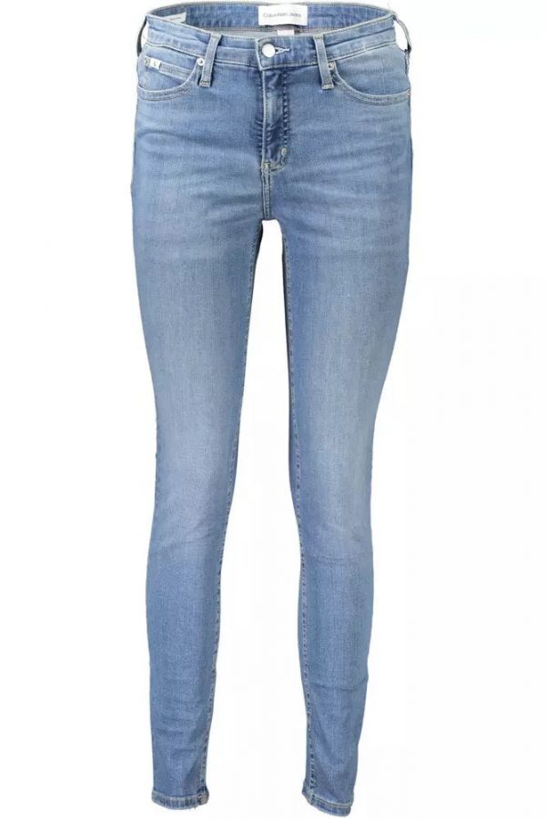 Calvin Klein Blå Bomuld Bukser & Jeans