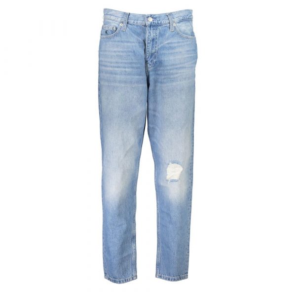 Calvin Klein Light Blå Bomuld Bukser & Jeans