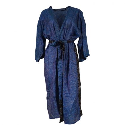 Crepe Silke Kimono Black n´ Blue