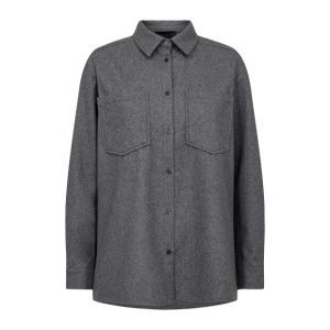 Ellinor Skjorte | Dark Grey Melange Fra Levete Room