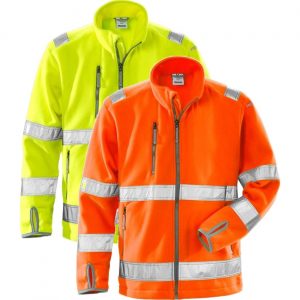 Fristads 114087 Hi Vis Fleecejakke kl.3 4400 / Arbejdsjakke Hi-Vis gul L