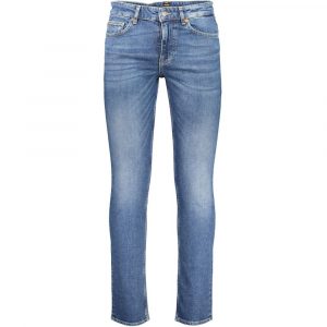 Hugo Boss Blå Bomuld Bukser & Jeans