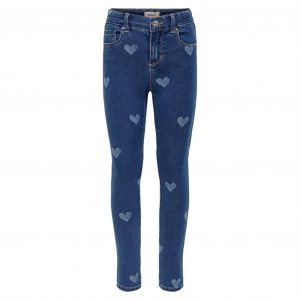 Kids ONLY Medium Blue Denim Royal Skinny Lazer Hart Jeans - Str. 164