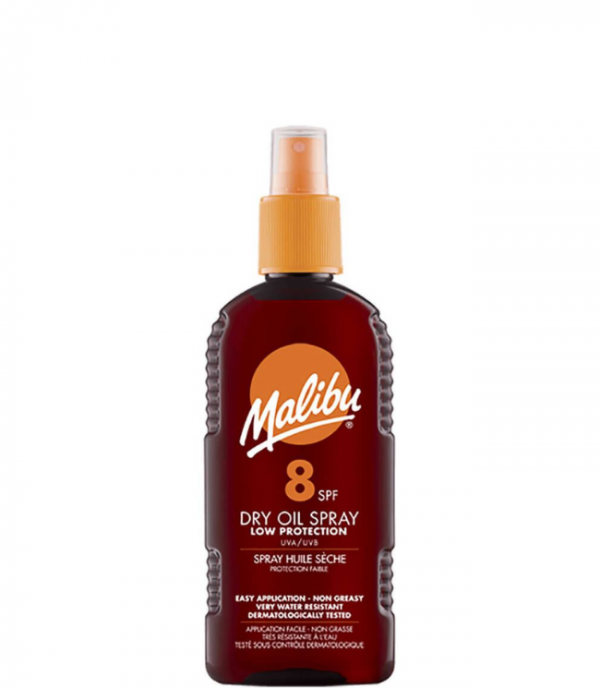 Malibu Dry Oil Spray SPF8, 200 ml.